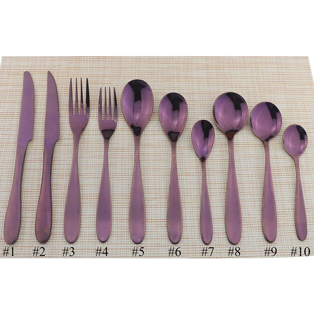 Горячая продажа 1 шт. фиолетовая столовая посуда кухонный нож из нержавеющей