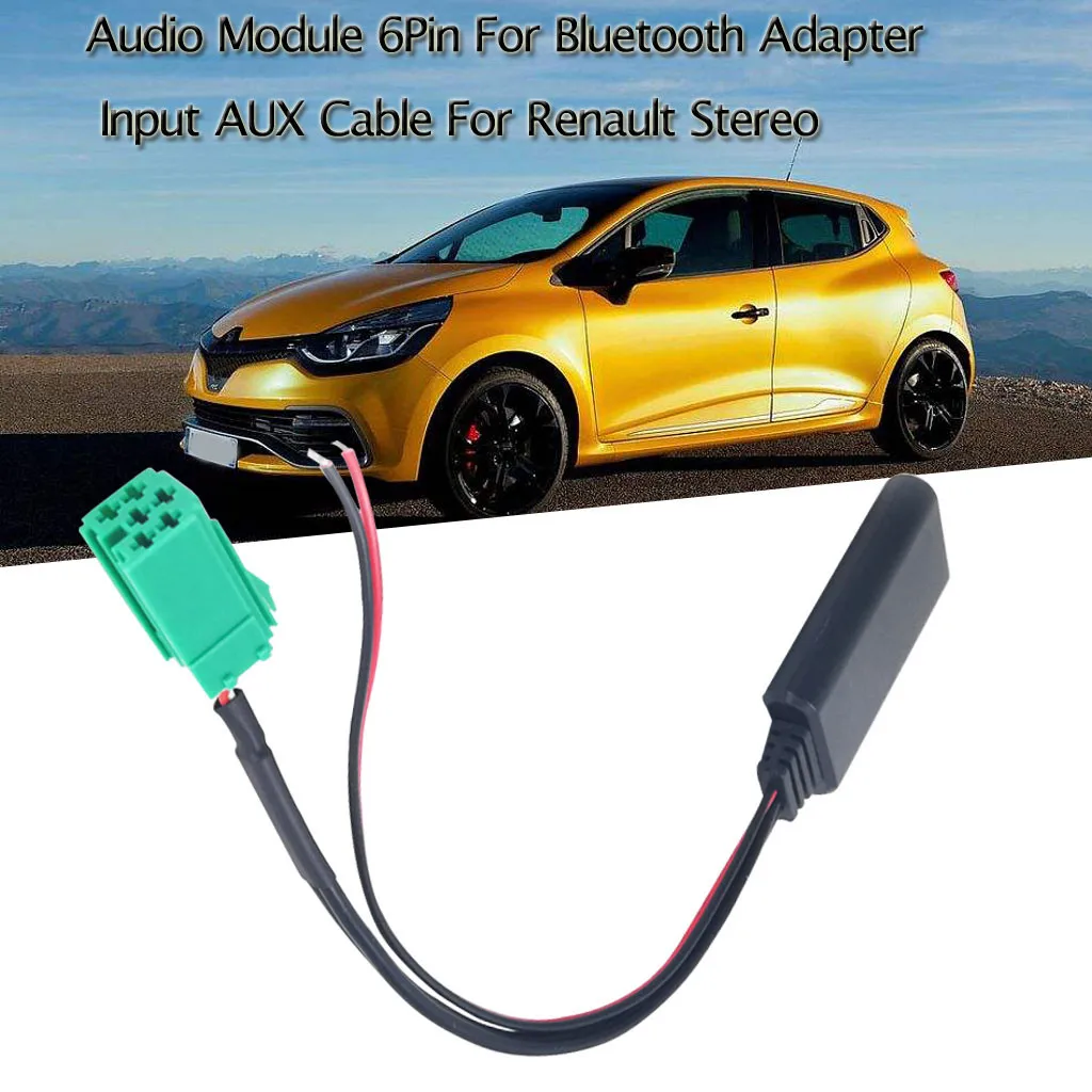 Audio Module 6Pin For Bluetooth Adapter Input AUX Cable Renault Stereo 2005 2006 2007 2008 2009 2010 2011 5-12V ACC #30 | Автомобили и