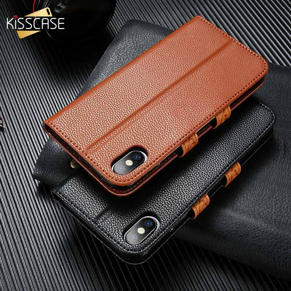 Кожаный флип кейс KISSCASE для Xiaomi Redmi Note 7 6A 6 Pro 5 Plus 5A 4X чехол кошелек 9 Se 8 Lite сумка