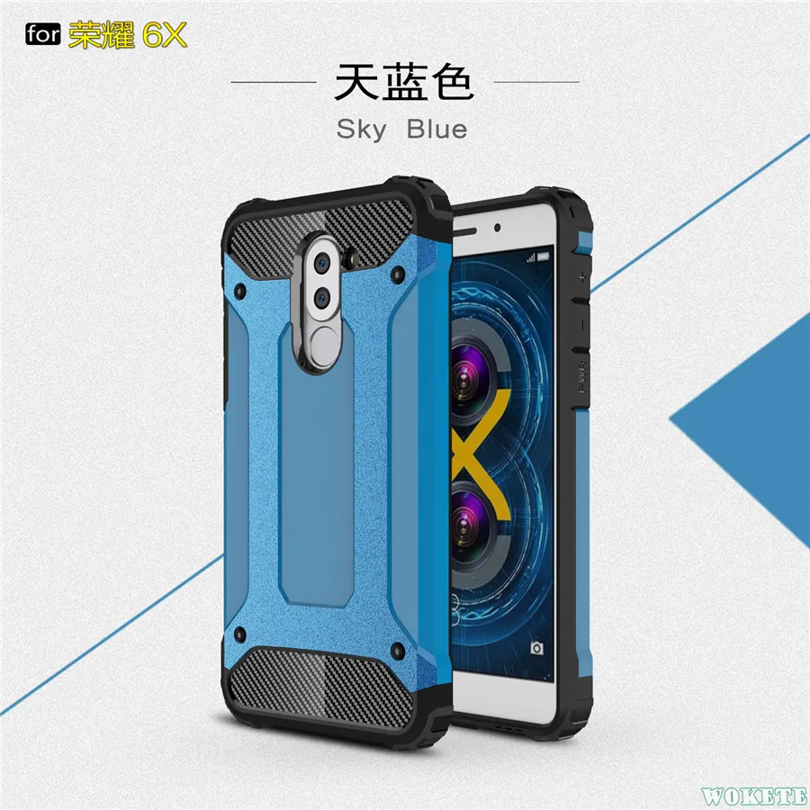 For Honor 6X Diamond Armor Hybrid PC shockproof Rugged Rubber Case for Huawei / Mate 9 Lite 5.5&quot TPU Hard Back Cover |