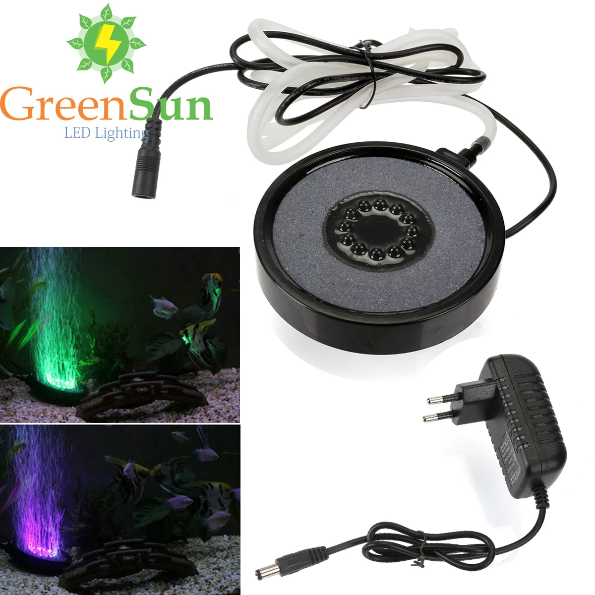 ЕС/Великобритания/США штекер аквариумный светильник RGB цвет 12LED круглый Точечный