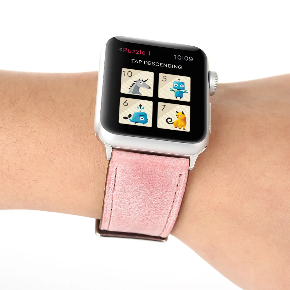 Роскошная натуральная кожа ремешок для apple watch серии 4 3 2 1 икры мягкие кожаные