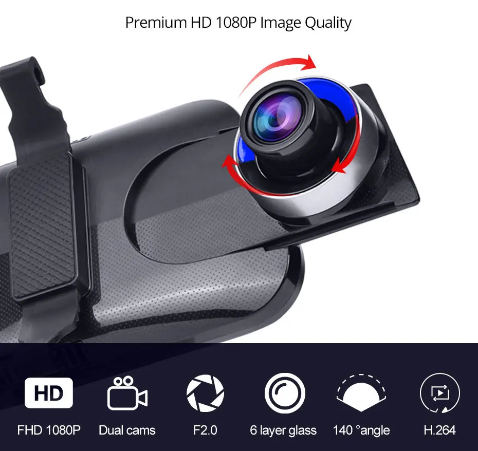 ANSTAR специальный кронштейн H58 10 ''HD 1080P DVR 4G Android GPS Wifi зеркало заднего вида авто камера регистратор ночного видения