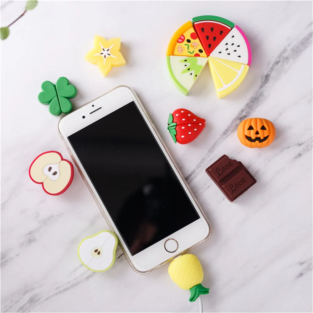 1 шт. Kawaii защита кабеля в форме фруктов usb кабель для сматывания проволоки