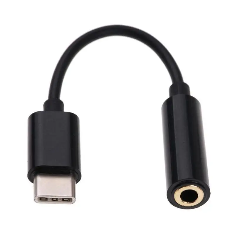 Кабель-адаптер USB-C типа C до 3,5 мм разъем аудио кабель для наушников Aux Кабель-адаптер для Xiaomi huawei для смартфона - Цвет: Белый