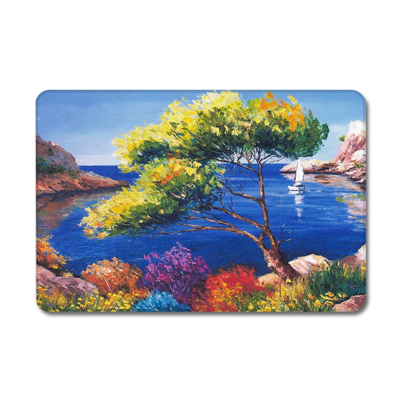 Классический Коврик для мыши с полями пейзажей природы резиновый коврик