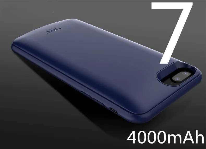 Blue 7 5500 мА/ч чехол для зарядного устройства для iPhone 6, 7, 8, 6s plus, 8 plus, чехол для аккумулятора, внешний аккумулятор, зарядка, капа, ультра тонкий внешний чехол - Цвет: Blue 7