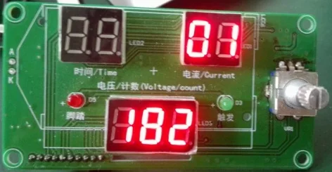 40A 100A модуль управления точечной сваркой светодиодный цифровой одноимпульсный кодировщик точечной сварки время трансформатора контроллер 0-999 сек красный