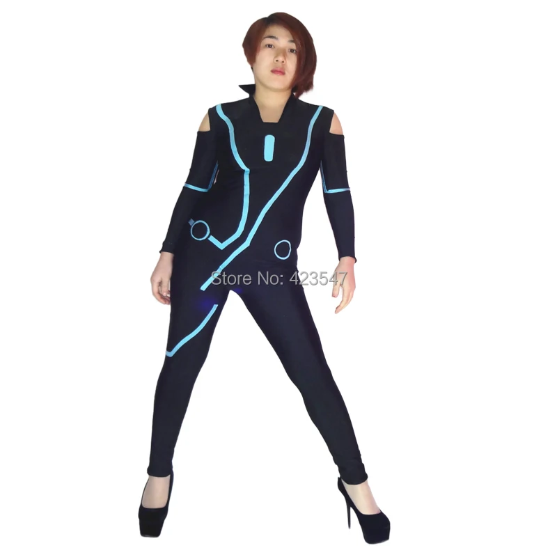 Женские вечерние костюмы на Хэллоуин Ms. Tron Legacy костюм Зентаи CSC3212|zentai suit|costume