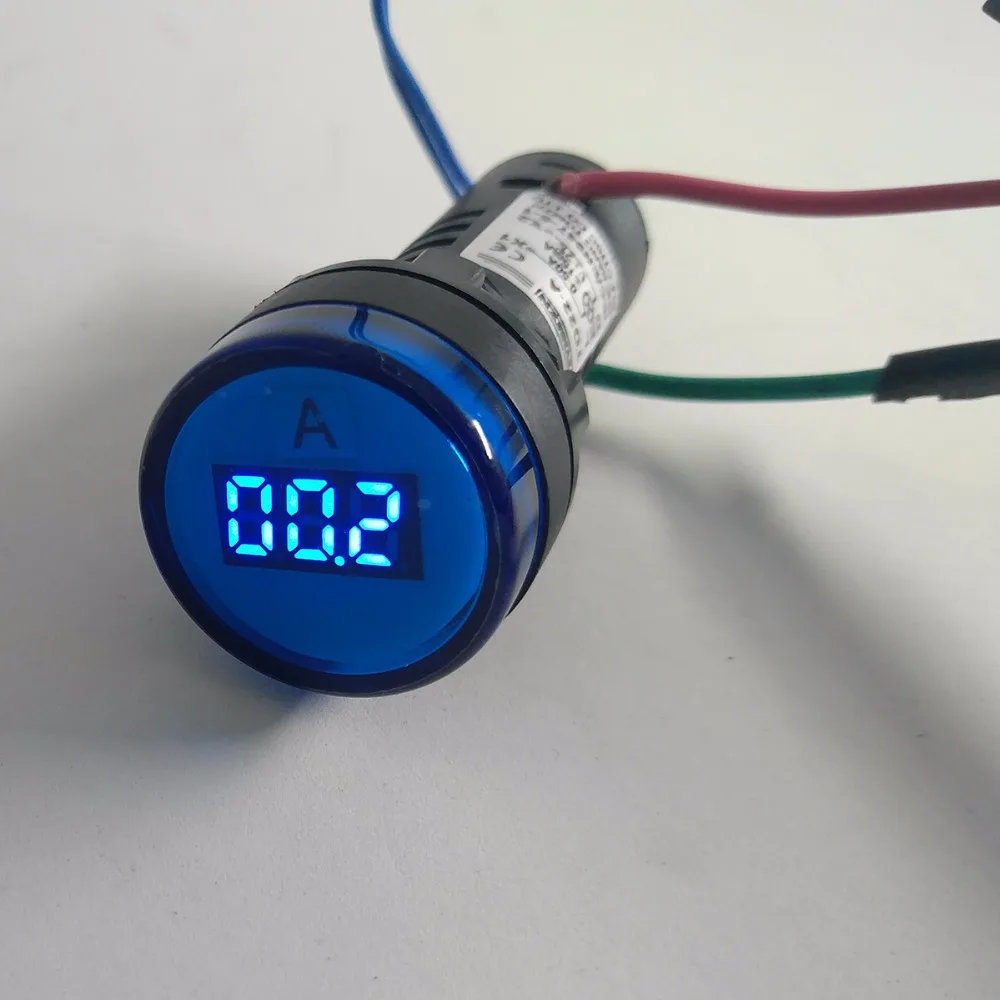 Светодиодный амперметр TOMZN 22 мм 0 100 А 50 красный желтый зеленый белый синий|led
