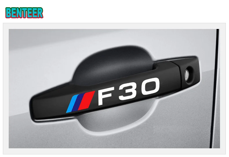4 шт./лот Новый E30 E34 E36 E39 E46 E60 E90 F01 F02 F10 F20 F30 F48 F87 Логотип Автомобильной дверной ручки