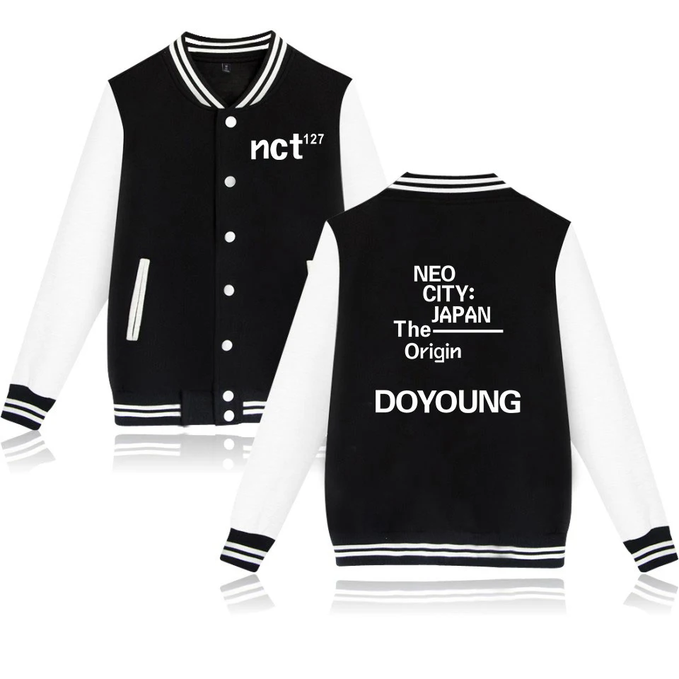 Новинка NCT127 модная куртка Kpop свитшот для женщин/мужчин бейсбольная форма принт