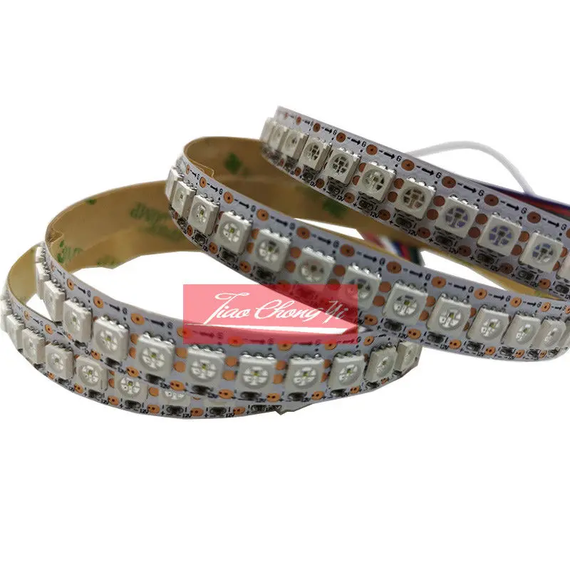 DC12V 8208 IC 5050 1 м 144LED RGB Светодиодные полосы света адресуемых белый PCB IP20