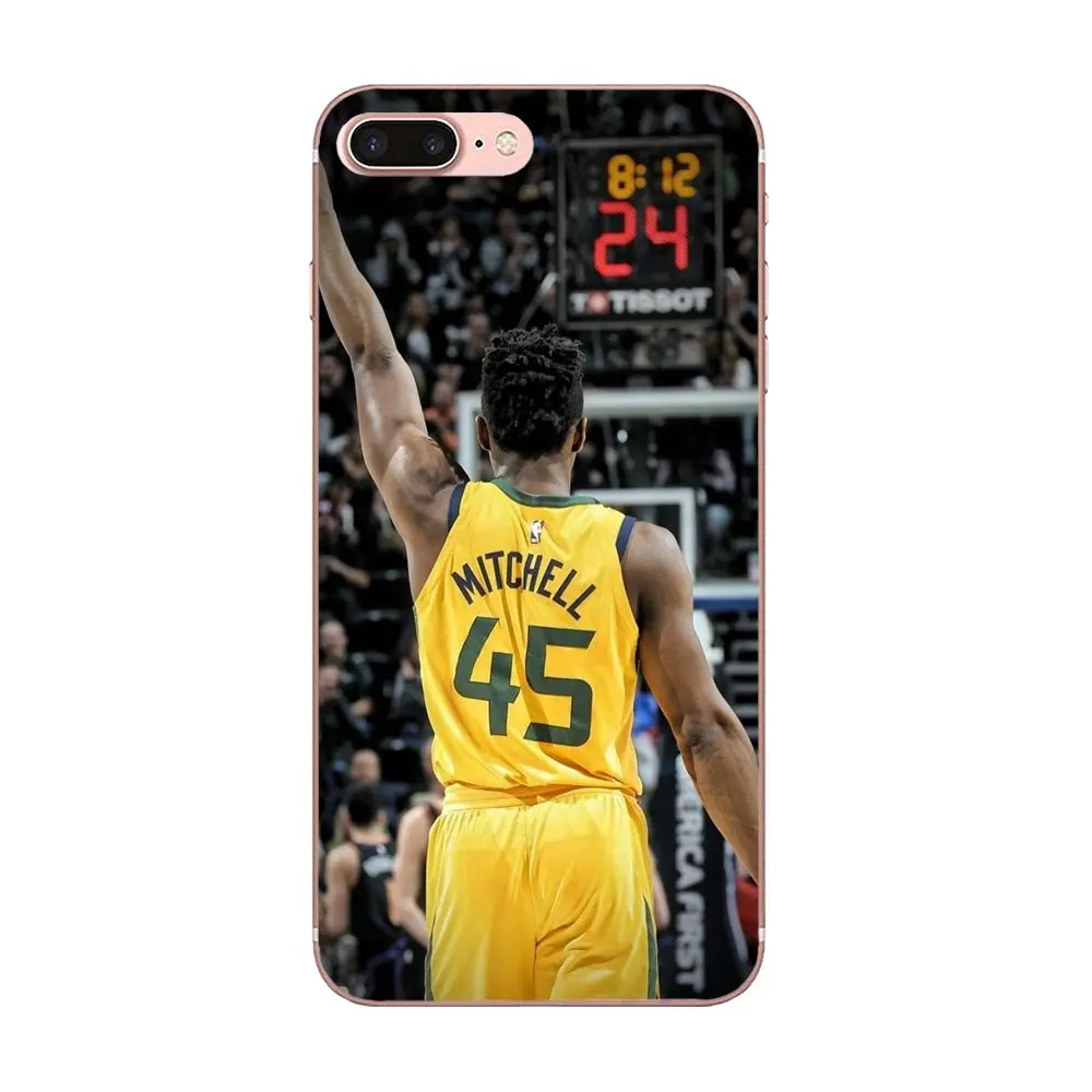 Для Apple iPhone 4 4S 5 5C 5S SE 6 6 S 7 8 Plus X XS Max XR мягкий чехол из ТПУ Coque Capa Basketballer Donovan Mitchell 45