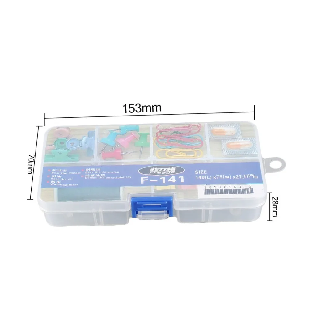 

F-141 8 Slots Cells Portable Tool Box Electronic Parts Screw Beads Ring Component box Plastic Storage Box Container Holder