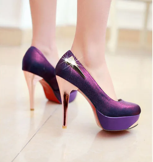 Black Blue Purple Red Brand New Design Sexy Bottom High Heel Shoes Dress Wedding Party Fashion Women Platform Pumps | Обувь