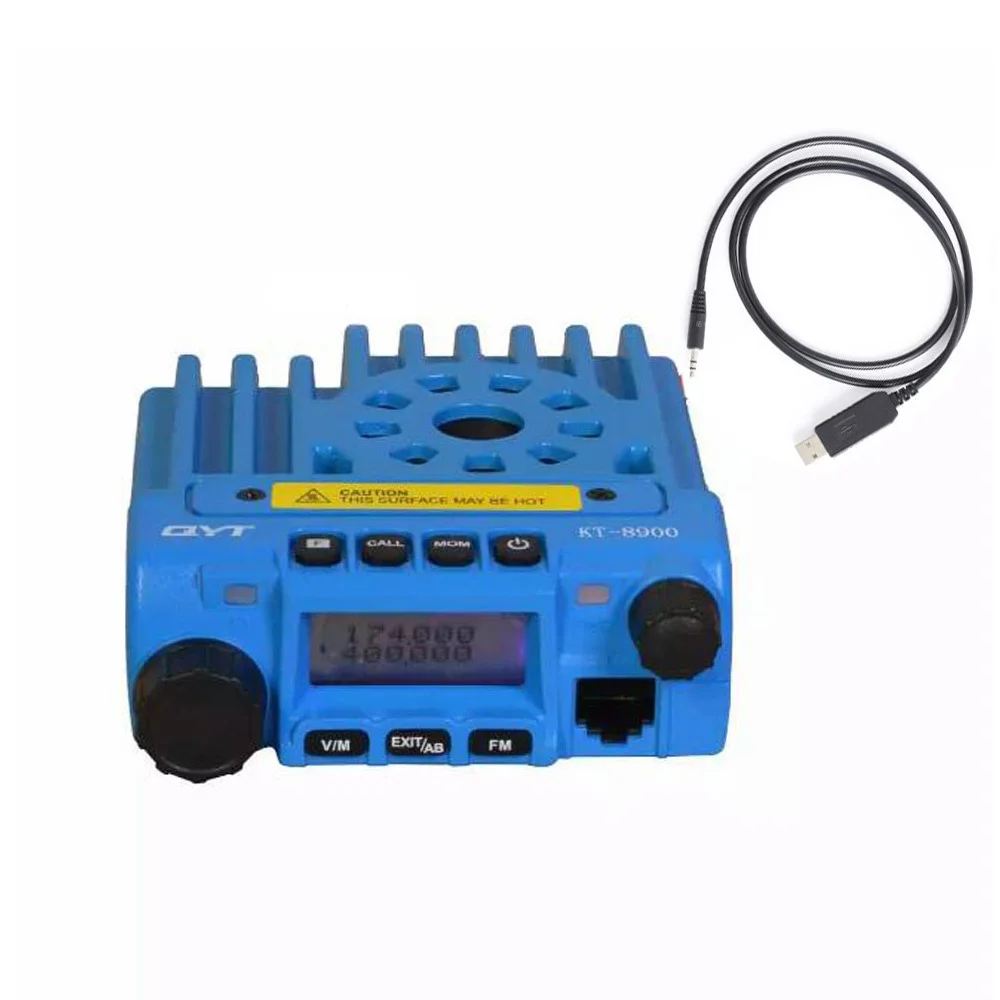 KT8900-Blue-USB Классический QYT KT-8900 мини мобильное радио двухдиапазонный 136-174/400-480 МГц 25 Вт высокомощный приемопередатчик KT8900 Лучшая автомагнитолы - Цвет: KT8900-Blue-USB