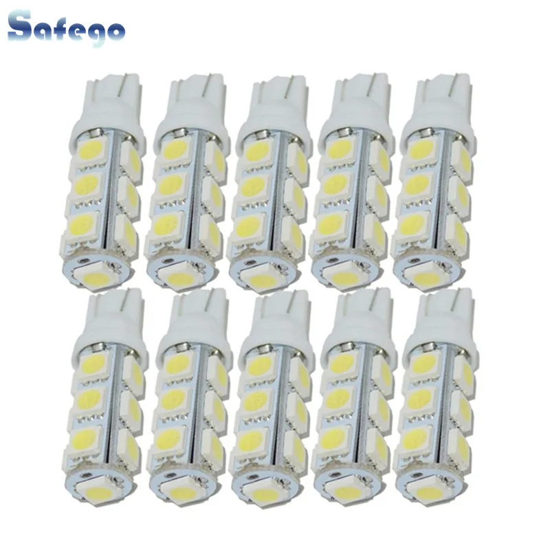 50 шт./лот Автомобильные светодиодные лампы W5W 194 T10 13smd 5050 свет 13SMD авто резерва