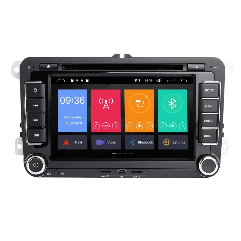 2 din Android 9.0 Car DVD Player GPS Navigation For Amarok Volkswagen VW Passat b6 Polo Skoda Octavia Tiguan golf 56 seat leon | Автомобили