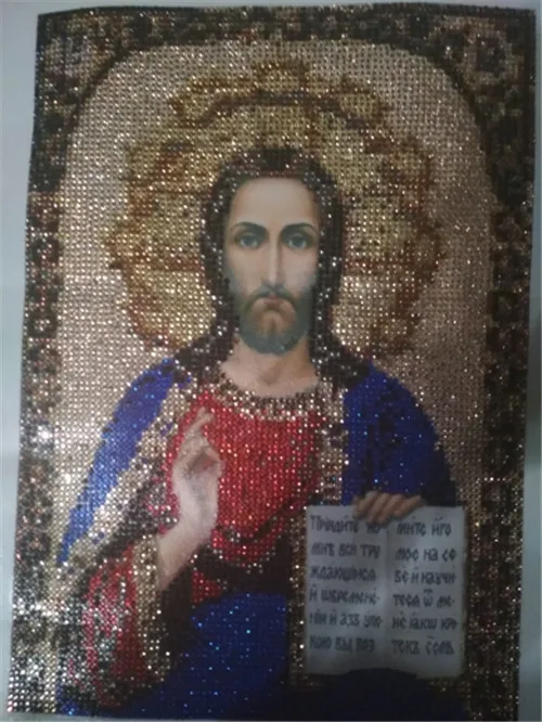 24x34cm Новое поступление 5d diy алмазная живопись религиозная икона Алмазная вышивка мозаика Вышивка крестом картина из бисера для рождественского подарка - Цвет: 24x34cm