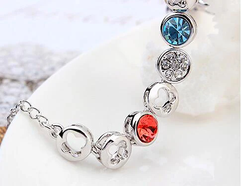 Модные брендовые браслеты и с кристаллами Сваровски Роскошные для женщин