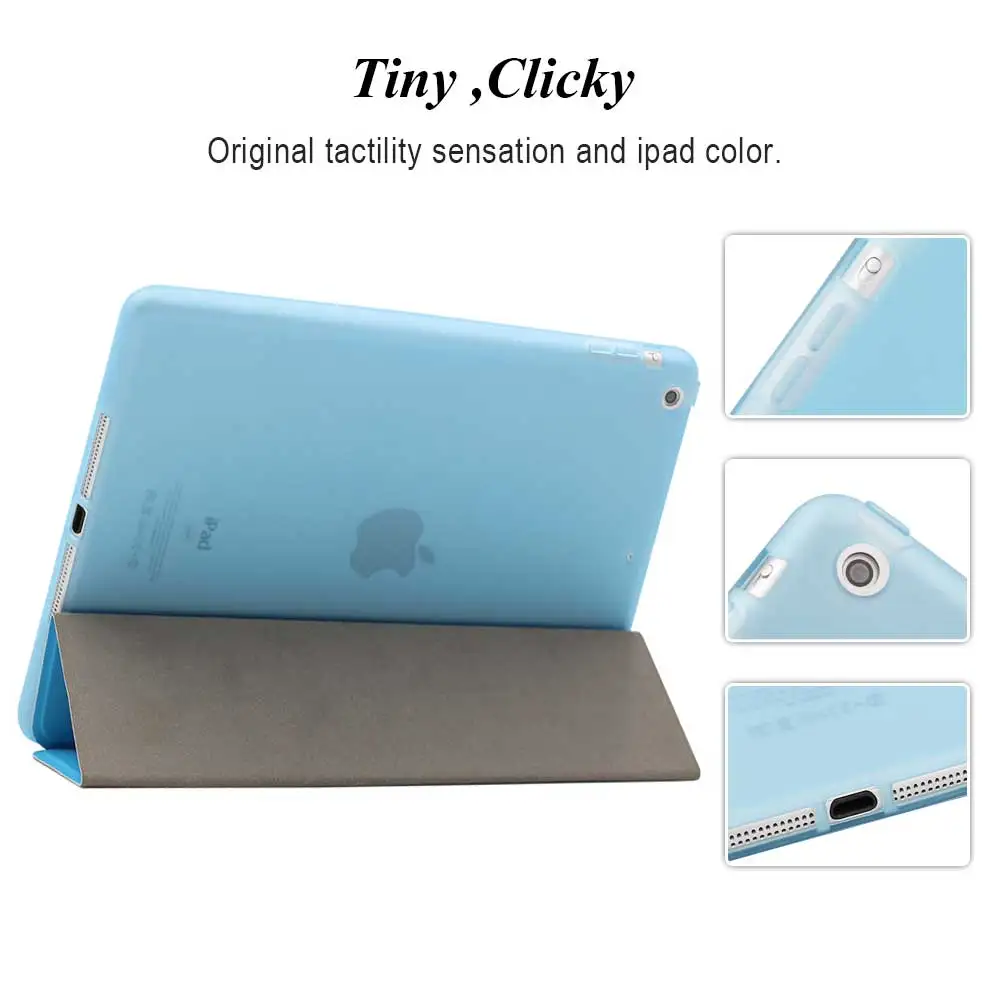 Чехол для iPad Air 2 1 с подставкой Ультратонкий чехол из искусственной кожи + Силиконовый мягкий 2018 9 7 2017/iPad 5