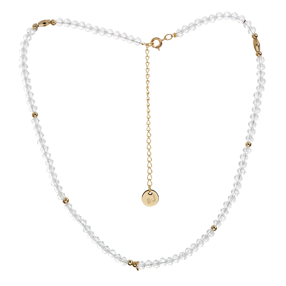 2-Crystal Necklace BOJIU богемный Короткий воротник Чокеры ожерелье s для женщин персонализированное Бижу этнические акриловые бусины Miyuki массивное ожерелье NKS227 - Окраска металла: 2-Crystal Necklace