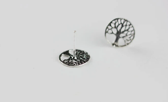 1 пара женские серьги гвоздики Древо жизни|earring tree|earrings tree of lifefashion stud earrings |
