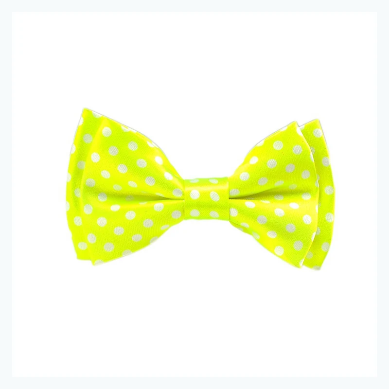 

Bow tie Boys Girls Kids Neon yellow green fluorescence Children Polka Dot Tuxedo Shirts Formal Dress Cute Tie Butterfly Knot
