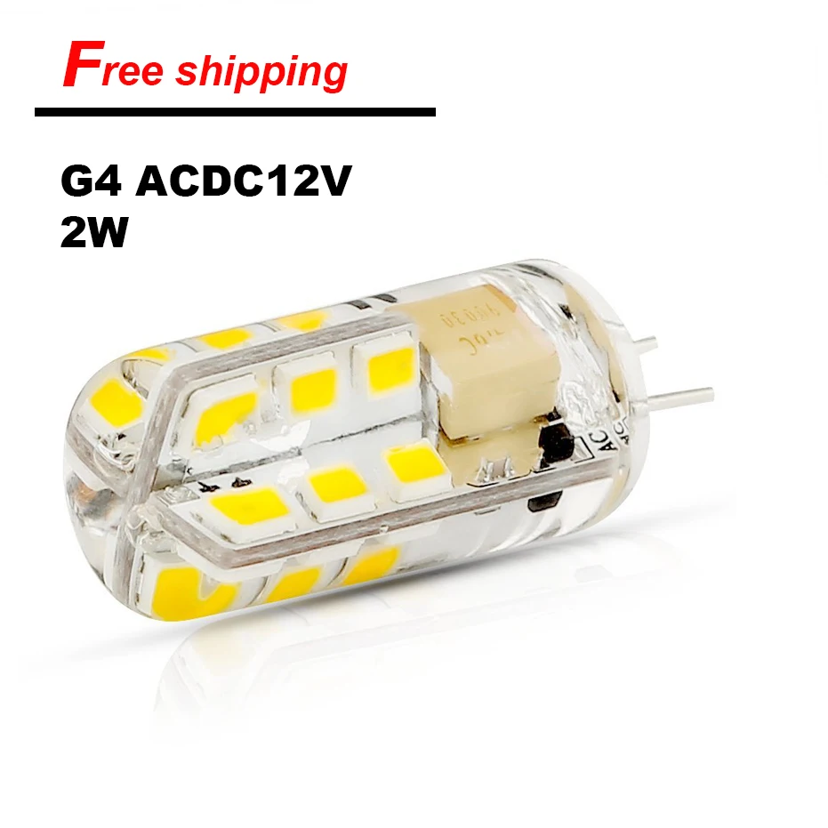 

Светодиодная лампа-кукуруза G4 SMD2835, 12 В постоянного тока, 220 В, 2 Вт
