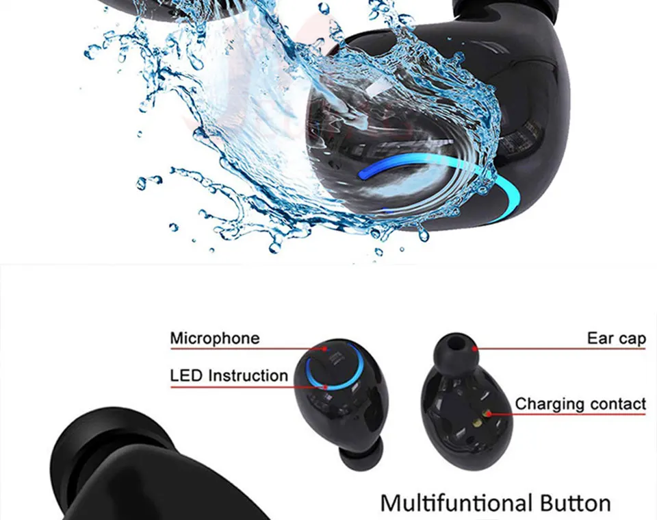 MEUYAG TWS беспроводные Bluetooth наушники настоящие стерео наушники Спортивная гарнитура с микрофоном мини наушники для xiaomi samsung iphone