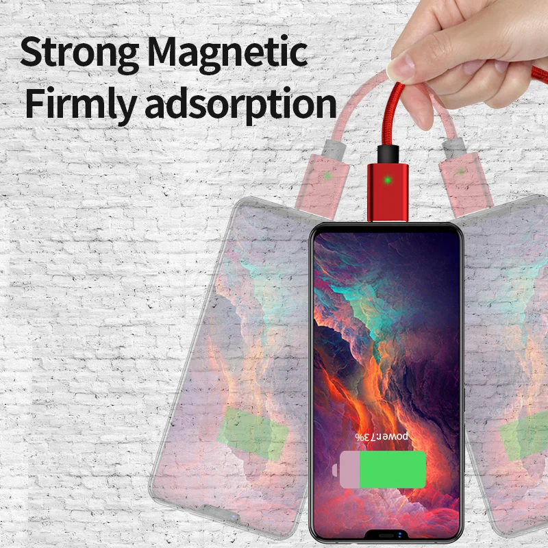 Магнитный кабель SUNPHG 1 5 м а Тип C микро USB быстрая зарядка магнитное зарядное