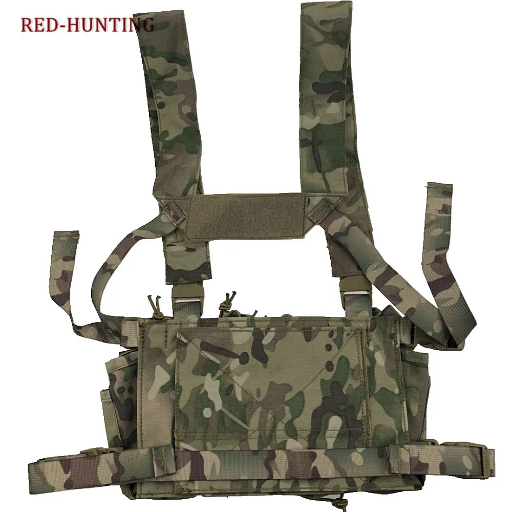 Tactical Chest Rig Light Outdoor Vest Adjustable Military Airsoft Paintball Hunting with Mag Pouch |