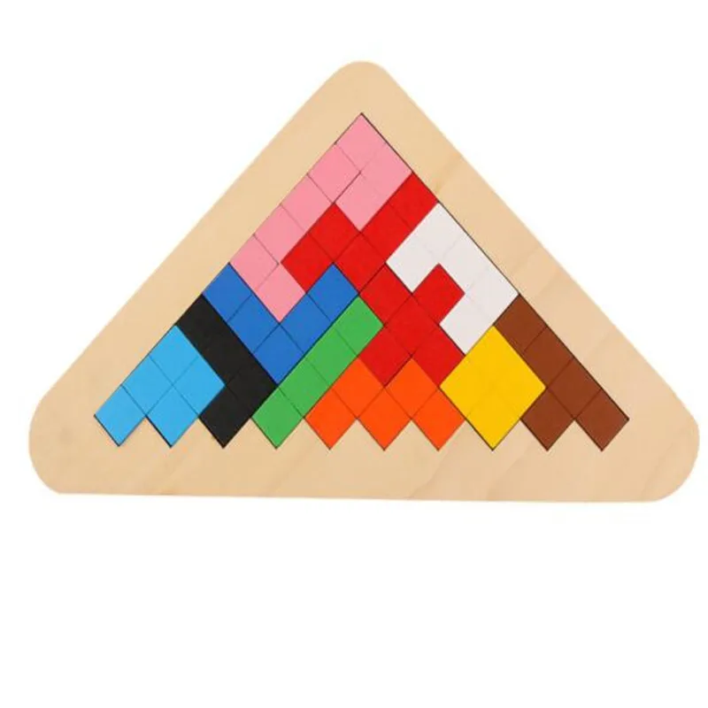 

Геометрические когнитивные тетрис деревянные Tangram головоломки для мозга детские развивающие игрушки для детей магические интеллектуальны...