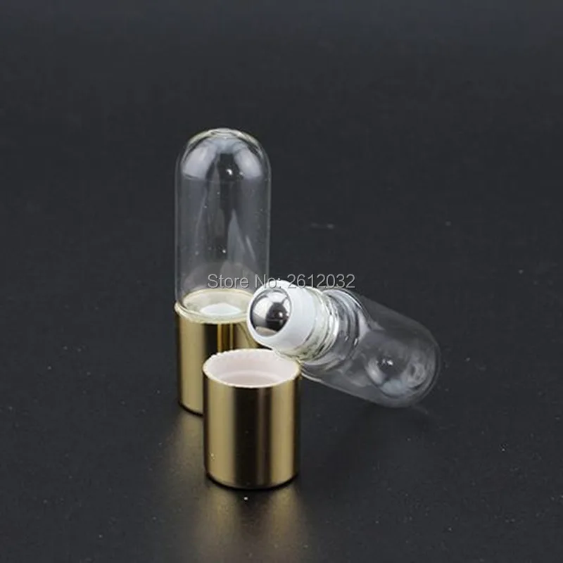 3ml Mini Cute roll on Portable Glass Oil Perfume Bottle Perfume Case glass bottles essential oils F2017736