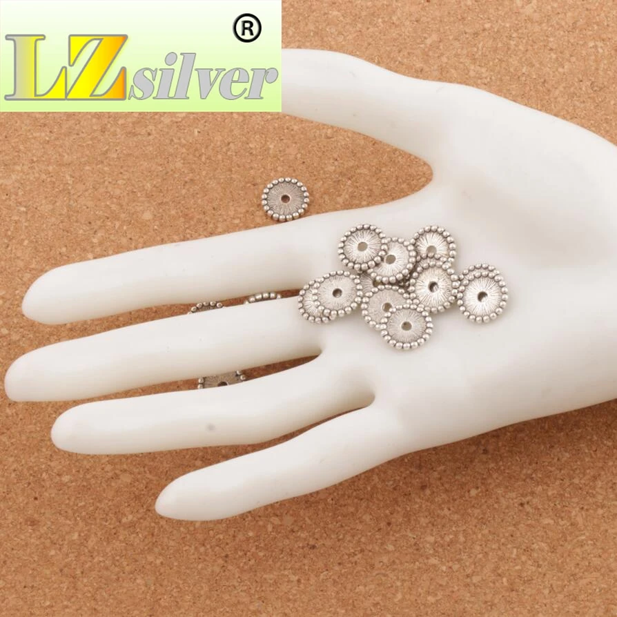 

Dots Rim Rondelle Beads Spacers 11.4x11.4mm 400pcs zinc alloy Jewelry DIY Findings L826
