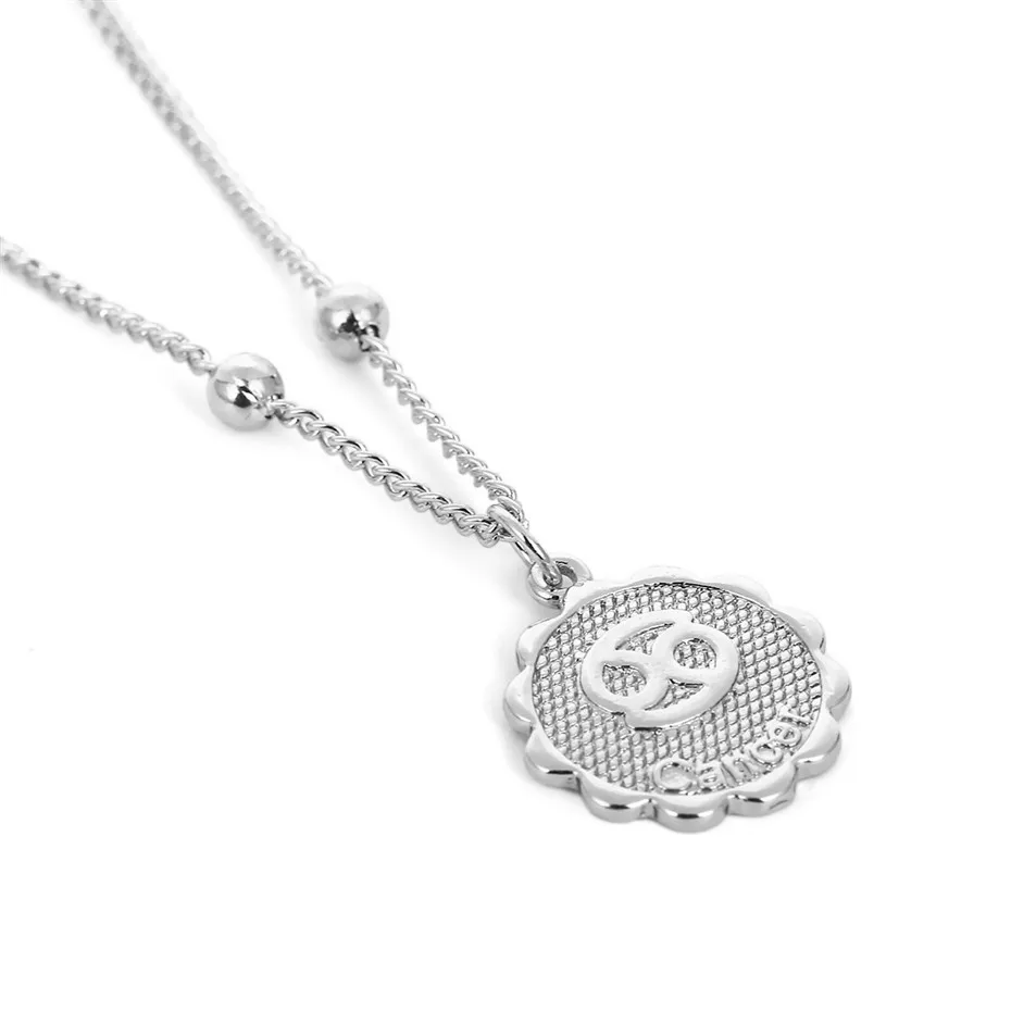 Cancer Silver IngeSight. Z, винтажное, персонализированное, 12 созвездий, резная монета, ожерелье, массивная медная подвеска "Лев", ожерелье, Женские Ювелирные изделия - Окраска металла: Cancer Silver