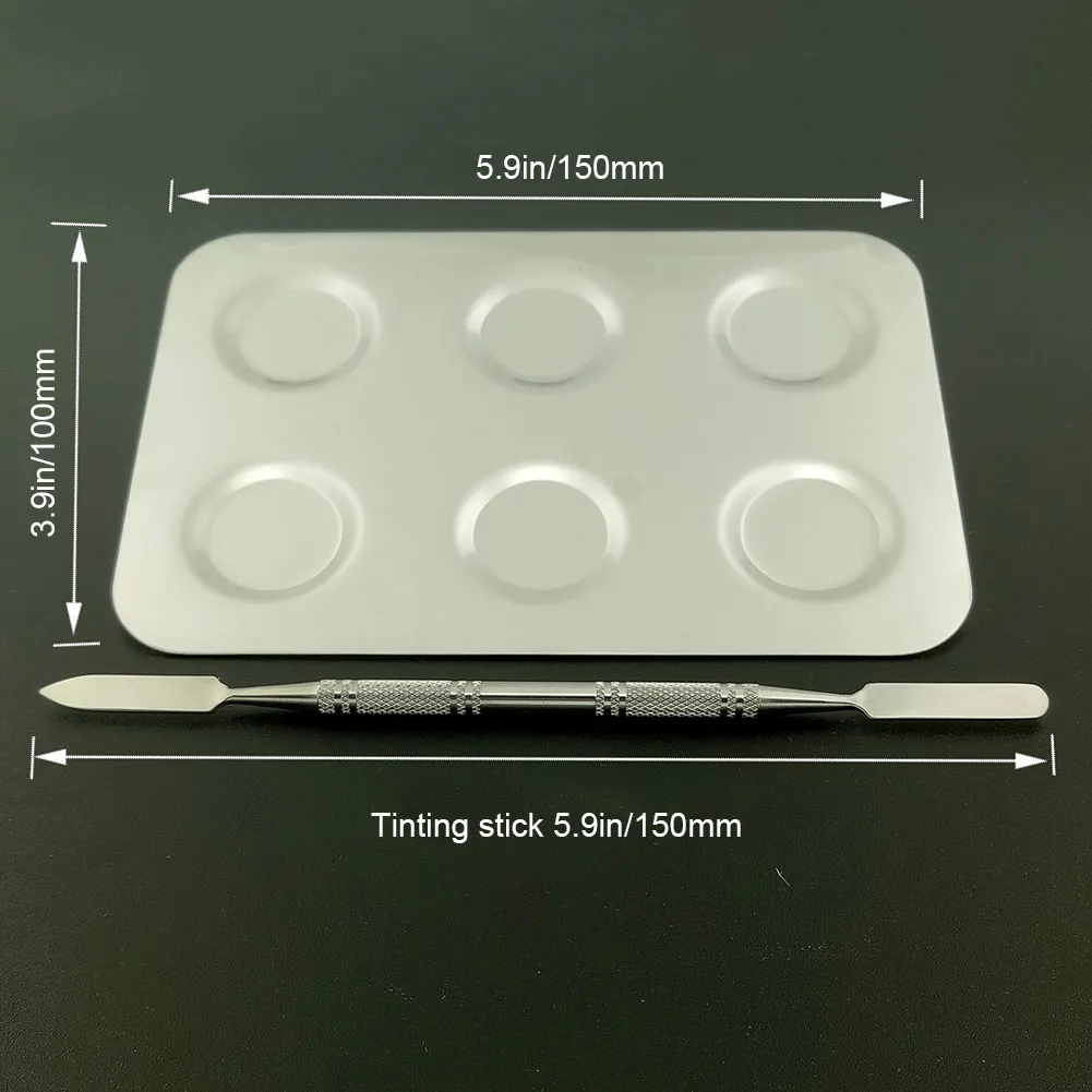 Горячая палитра для макияжа из нержавеющей стали 3 Well Палитра дизайна ногтей