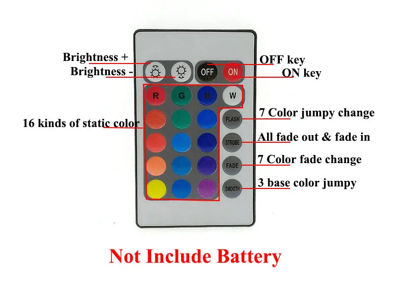 Набор светодиодных лент 10 м SMD 3528 RGB с 24 клавишным ИК контроллером 12В 3A адаптером