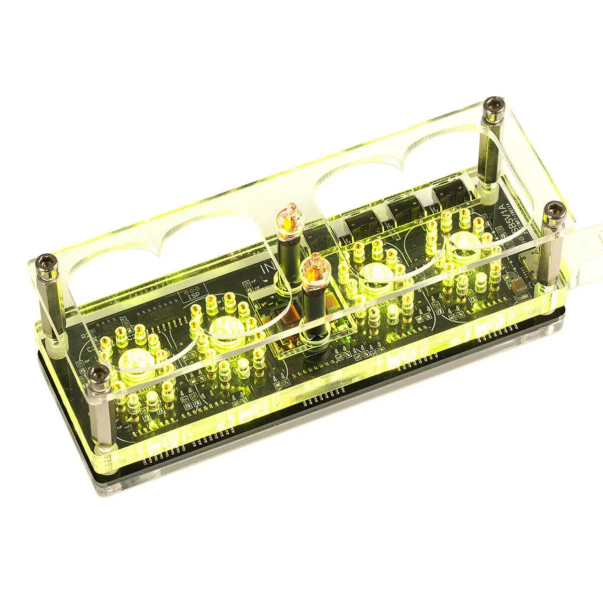 Nobsound мини 5 в цифровой IN-12A/IN-12B Nixie часы без трубок светодиодный винтажные настольные часы