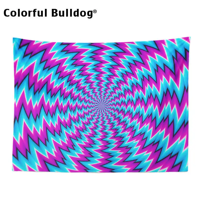 Trippy гобелен Геометрическая волна зигзаг Настенный декор в этническом стиле хиппи дом Оранжевый Фиолетовый этнические синие розовые одеяло