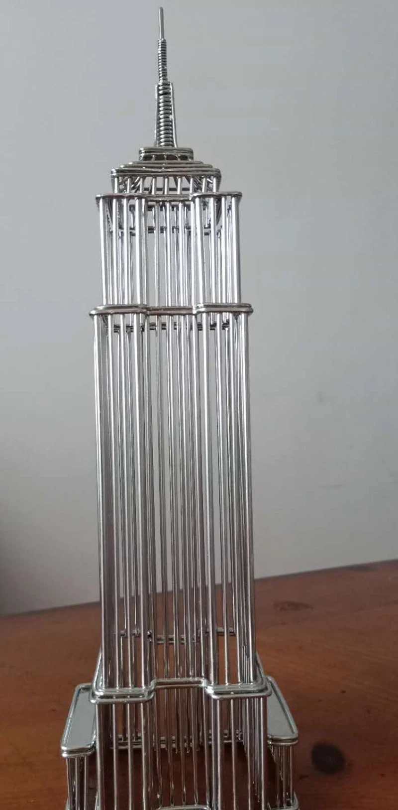 Steel Wire Model Doodles Destinations Empire State Building Architecture Replica Statue Card Holder and Award