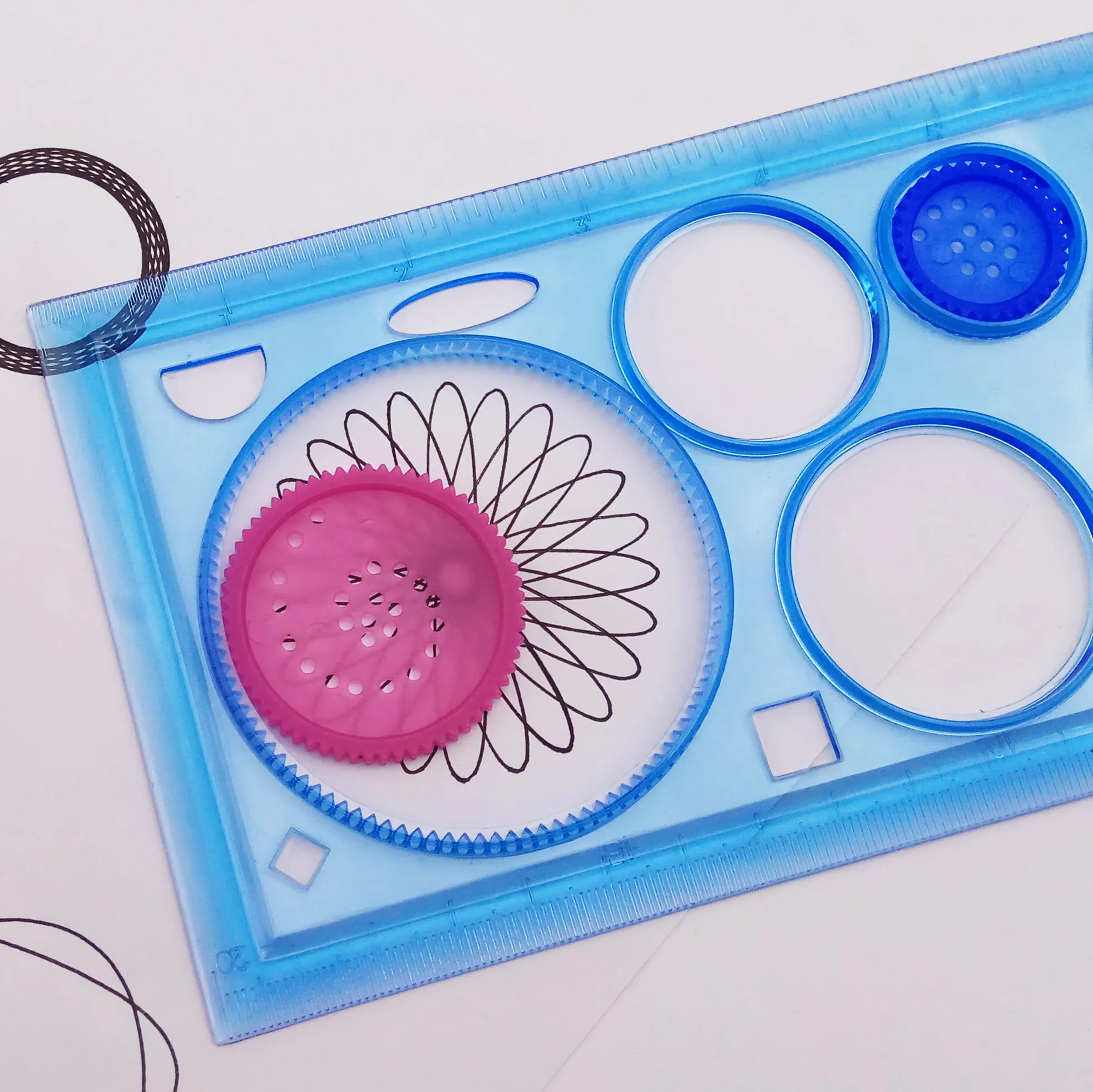 1 шт./компл. креативный шаблон для рисования линейка Спирограф геометрический