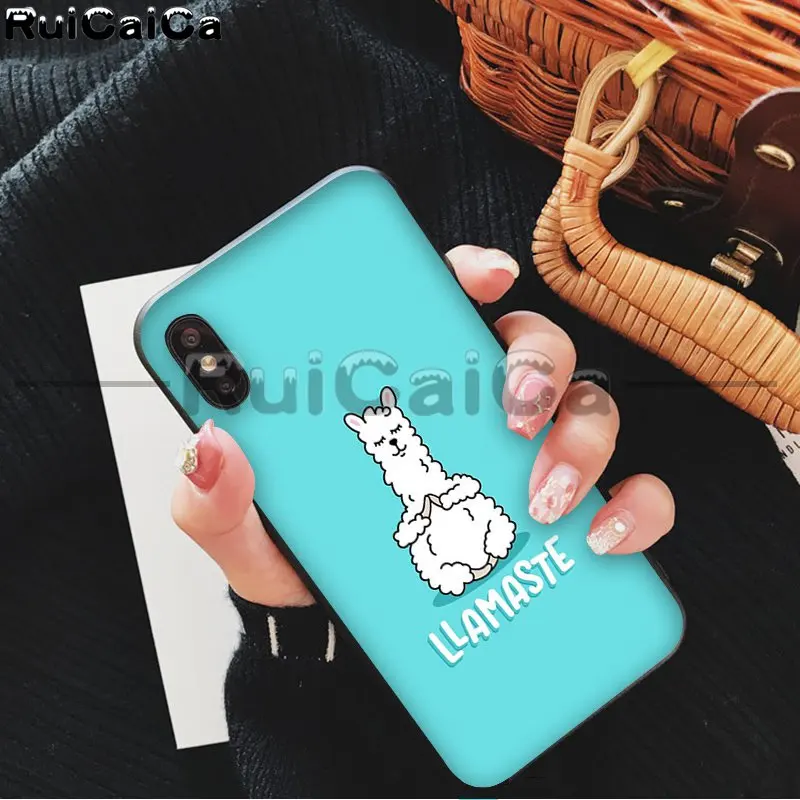 RuiCaiCa лама Alpacas животное роскошный уникальный дизайн чехол для телефона для Apple iPhone 8 7 6 6S Plus X XS MAX 5 5S SE XR чехлы