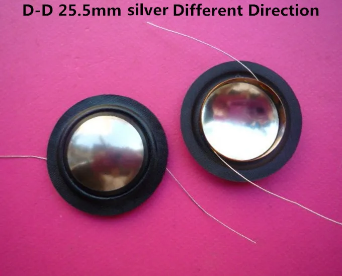 D-D 25.5mm Silver 10 шт. 8 Ом Шелковый Купол диафрагмы твитеры звуковая катушка 25,5 мм(25,4 мм) 28 мм 28 - Цвет: D-D 25.5mm Silver