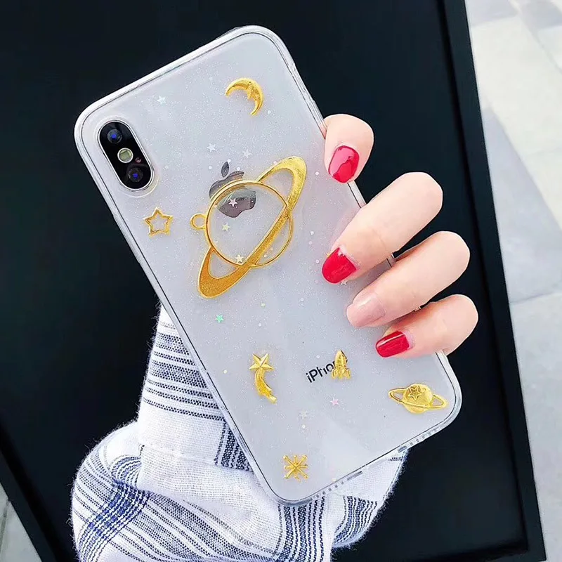Роскошный блестящий чехол для iphone 11 X XS MAX 6 6s 7 8 Plus Pro Max SE 2020 милый с изображением