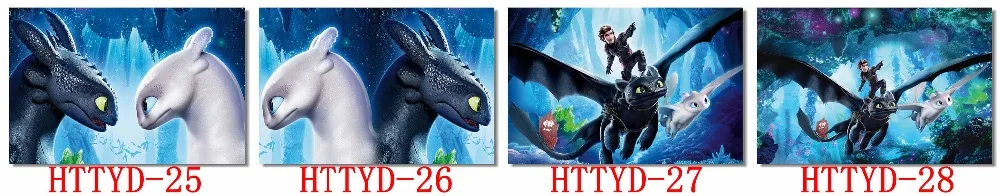 Печать на заказ Настенная роспись Как приручить дракона 3 плакат HTTYD 3D Наклейка на стену Беззубик обои для столовой наклейки#0866