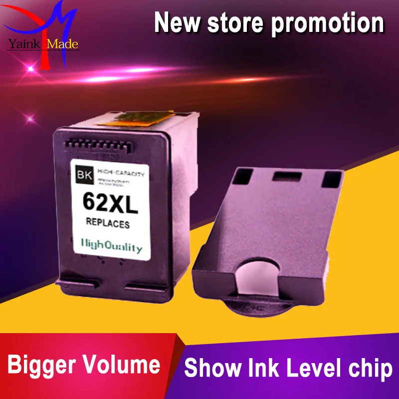 1PK Восстановленный чернильный картридж для HP 62 струйный ENVY 5640 5642 5643 5644 5646 принтер