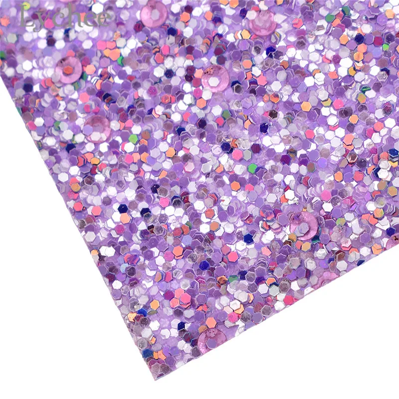Lychee Life 29x21cm A4 Stripe Sequins PU Fabric High Quality Sewing Synthetic Leather DIY Material For Handbag Garments | Дом и сад