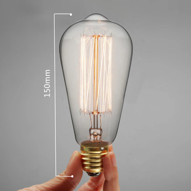 Античный Ретро винтажный E27 40 Вт 110 В/220 В Edison Light лампа накаливания свет